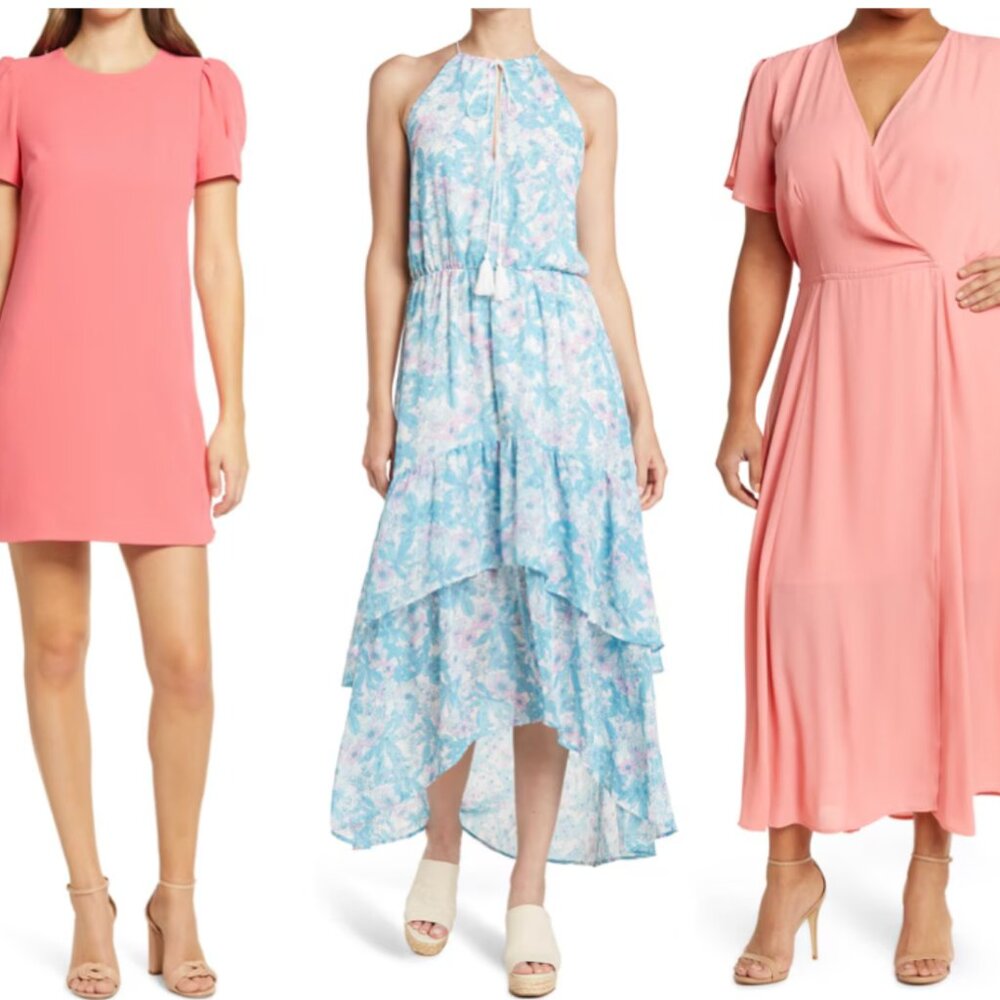 Melrose and Market Floral Halter Neck Tiered High-Low Hem Dress - worn twice XS